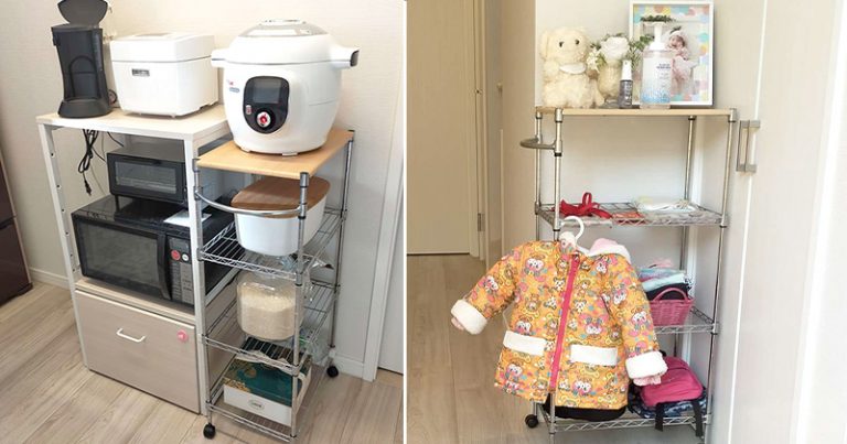 様々な活用方法のキッチンラック