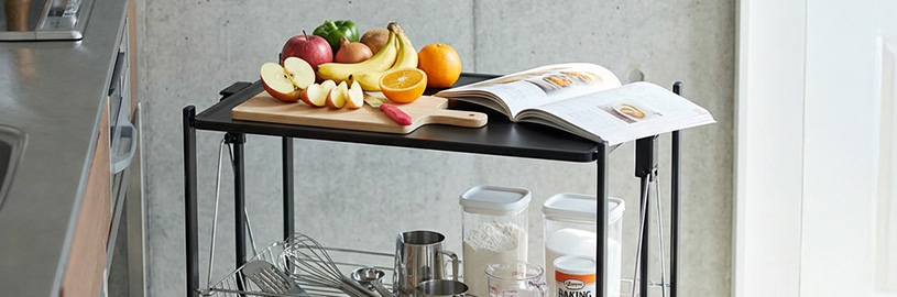 キッチンワゴンで作業台拡張