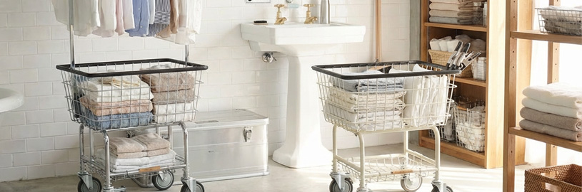ワゴンでランドリー収納