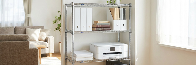 ワゴンをパソコンラックに