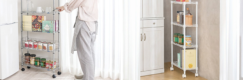 キッチンラックで隙間収納