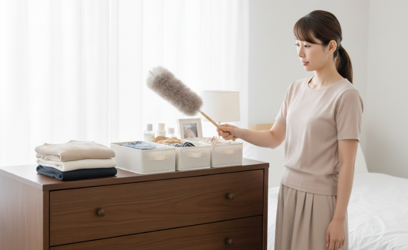 タンス・チェスト上の収納の注意点