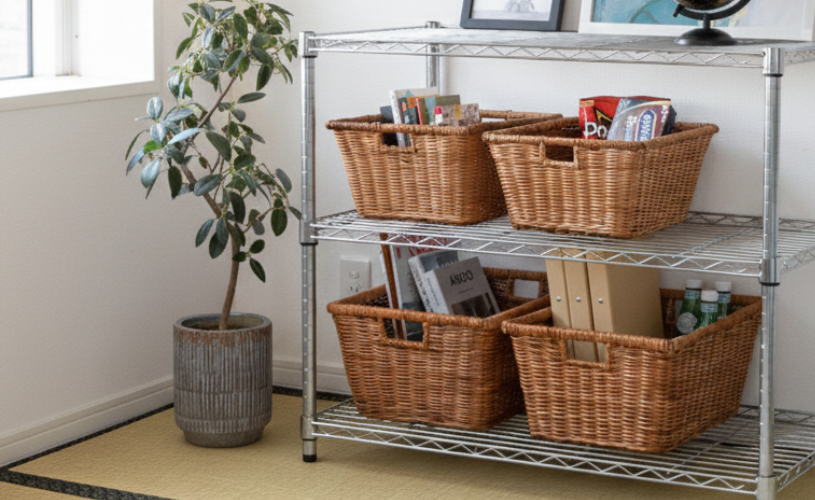 スチールラック　和室の画像