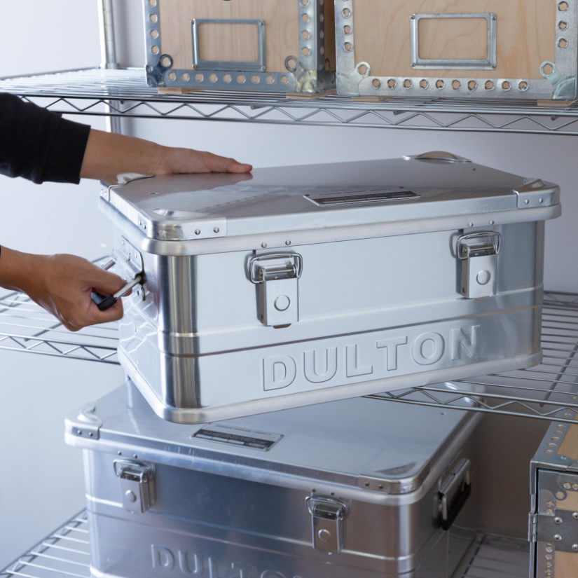 DULTON ダルトン アルミコンテナM ''CONVOY 2' 収納ボックス 木製 整理 収納 インテリア キャンプ 幅60×奥40×高さ29cm  1個 BOX-ENF0032