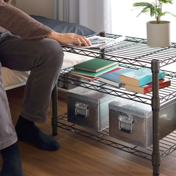 ルミナスルミナスノワール スチールシェルフ幅80 奥行40 | ルミナス