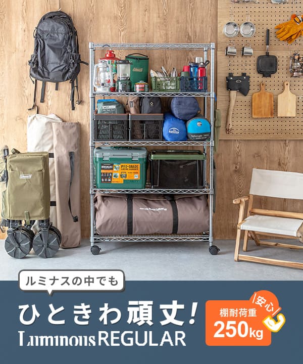 ルミナスレギュラー ルミナスの中でもひときわ頑丈！ 安心の棚耐荷重250kg Luminous REGULAR