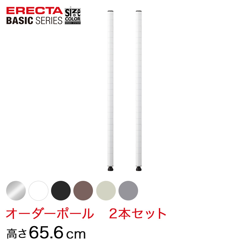 【受注生産】 ベーシックシリーズ サイズ＆カラーオーダーポール高さ65.6cm 2本 6色 BSOP-H0656