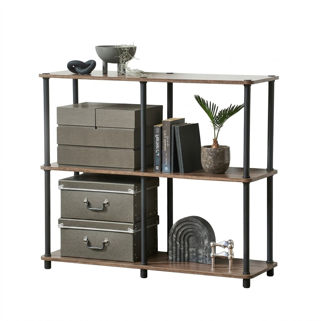 �g���ȒP�X�`�[���|�[�����b�N ��90cm �ȒP�g�ݗ��� �f�B�X�v���C�I 3�i �E�H�[���i�b�g/�u���b�N �y��